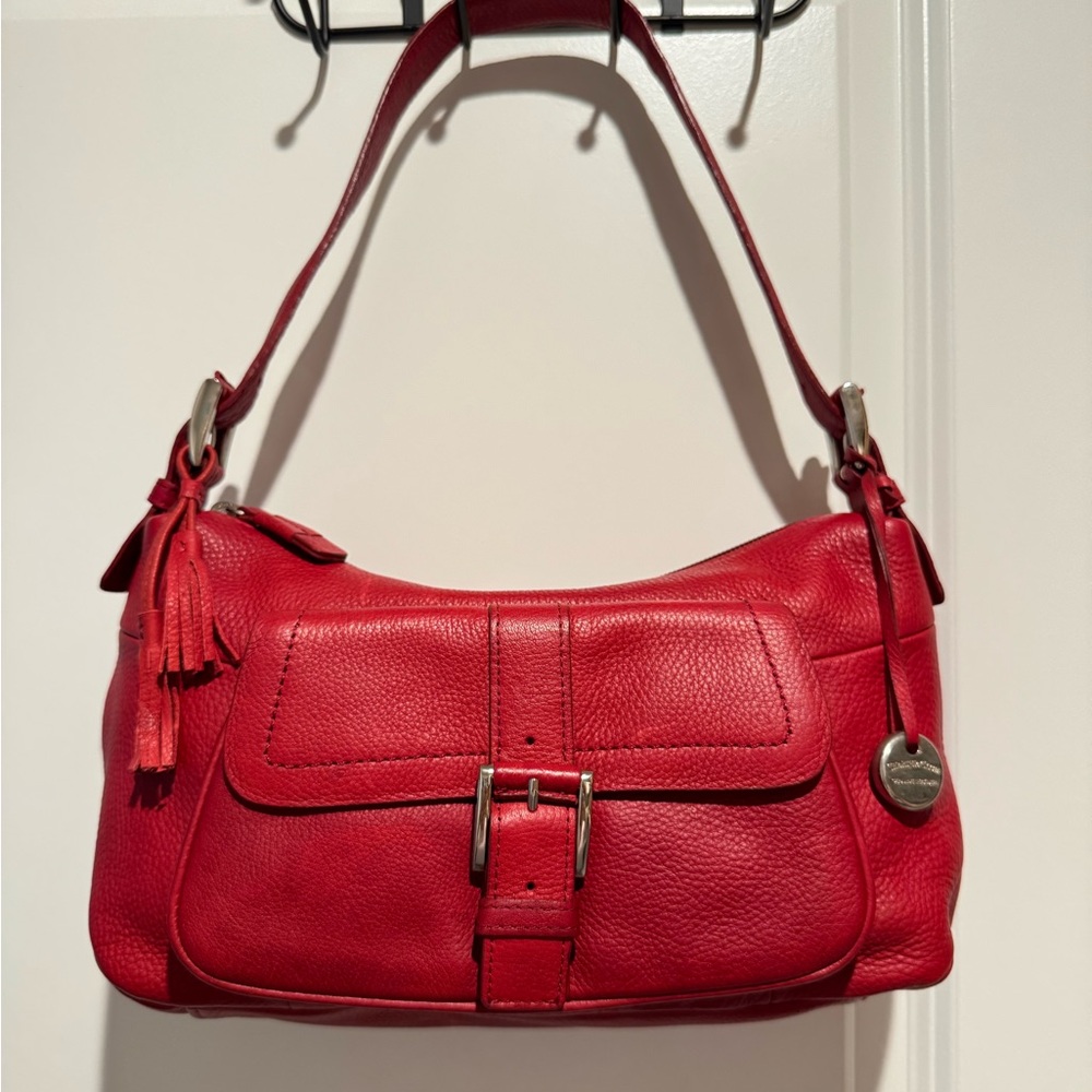 Charter Club Red Leather Shoulder Bag